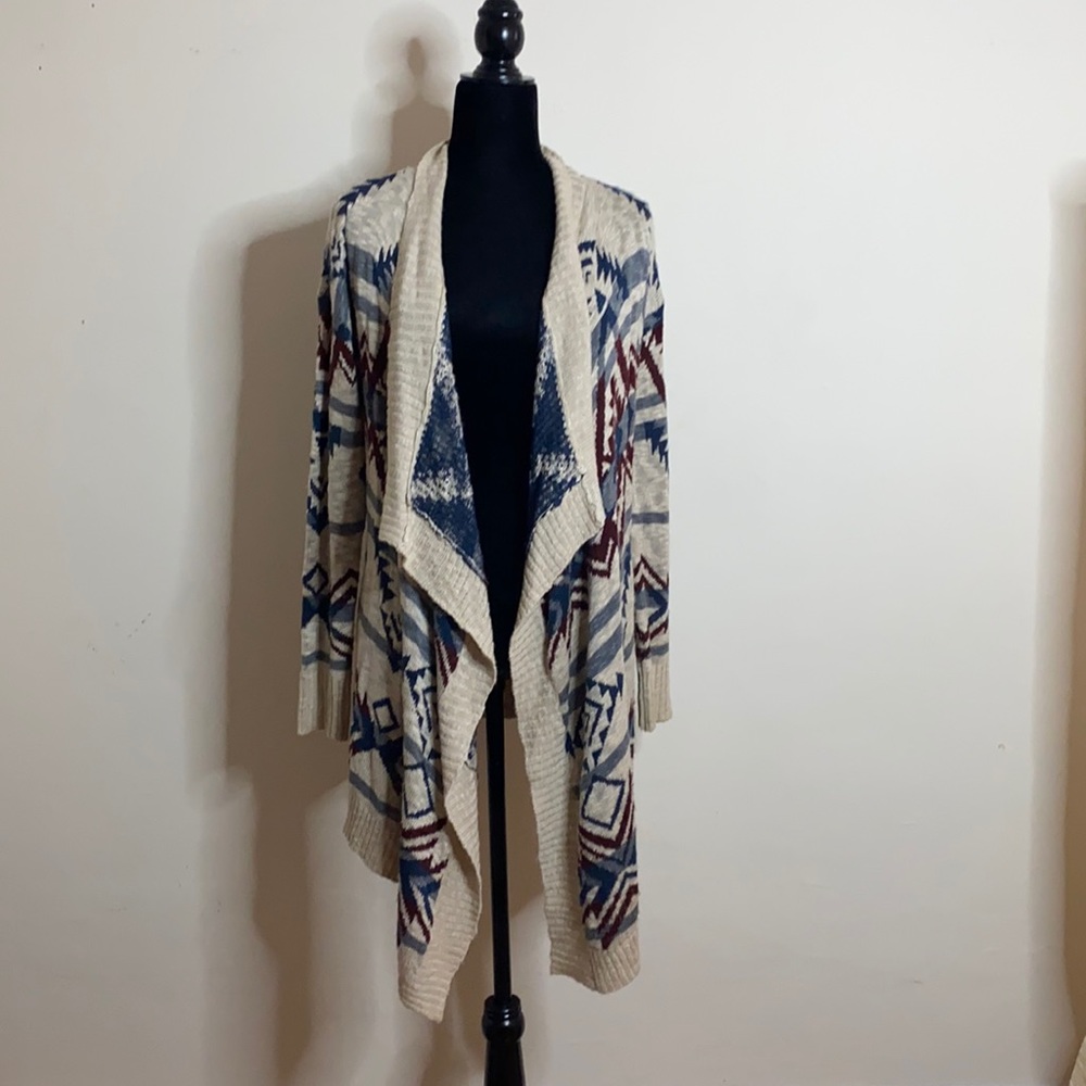 Cute pattern sweater cardigan
